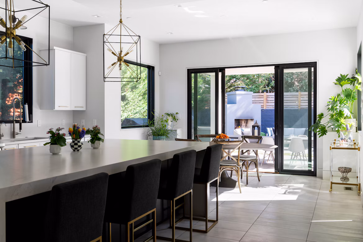 Modern kitchen with natural materials